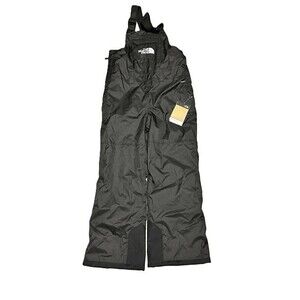 The North Face Teen Free Insulated Bib Snow Pants Youth L (12) Black Waterproof